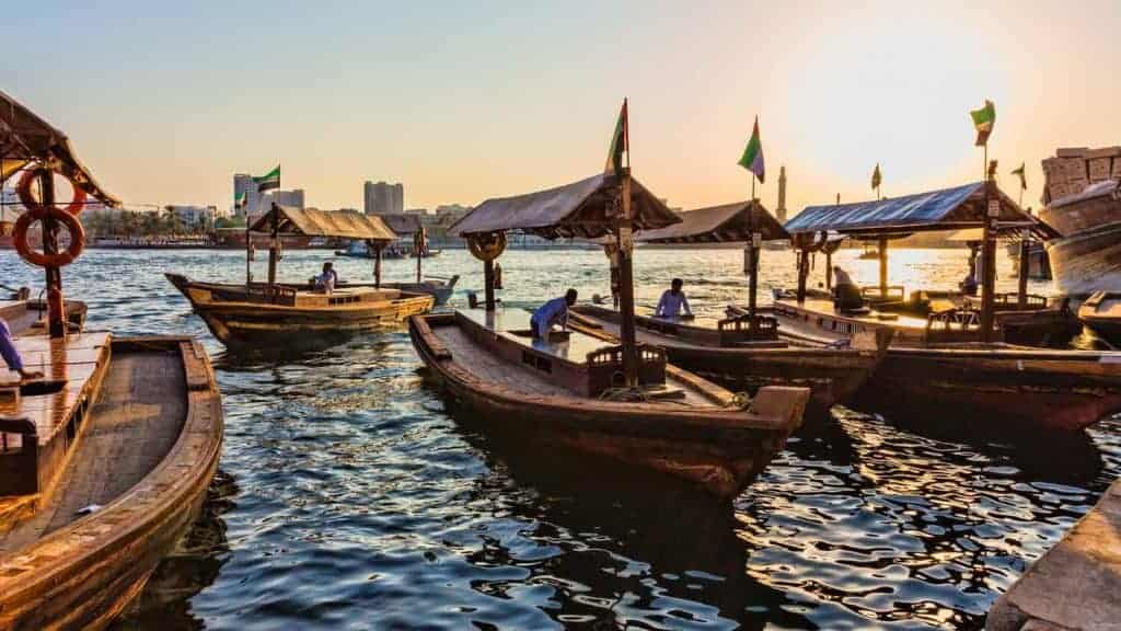 The Relaxing Saltwater Creek in Dubai 6 Boats in Dubai Creek