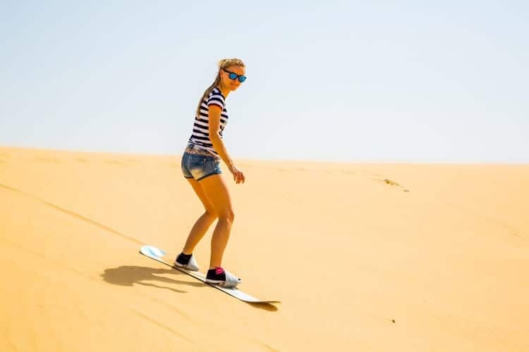 The Mighty Dubai Desert 7 Sandboarding at Dubai Desert